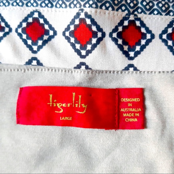 Sz 14 TIGERLILY Geometric Print Gray Pencil Skirt NWOT - Picture 7 of 7